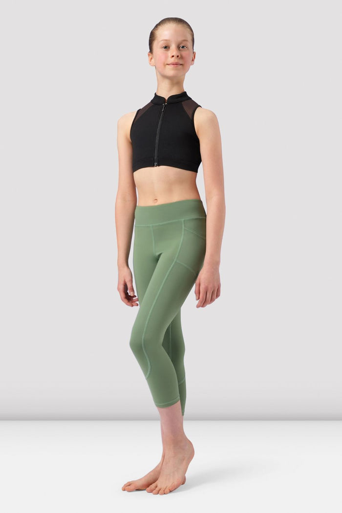 Girls Sadie Zip Front Crop Top - BLOCH EU