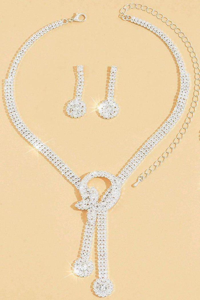Gorgeous Zircon Earrings/Necklace Jewelry Sets (Set of 3) 912880691069 - COCOMELODY