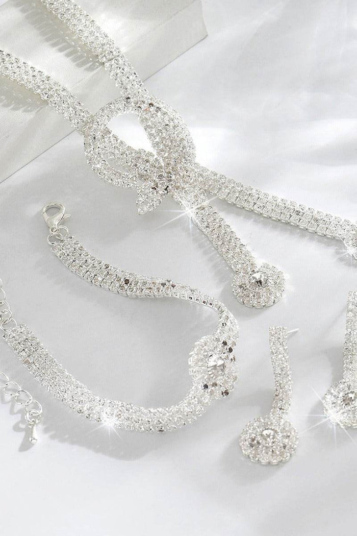Gorgeous Zircon Earrings/Necklace Jewelry Sets (Set of 3) 912880691069 - COCOMELODY