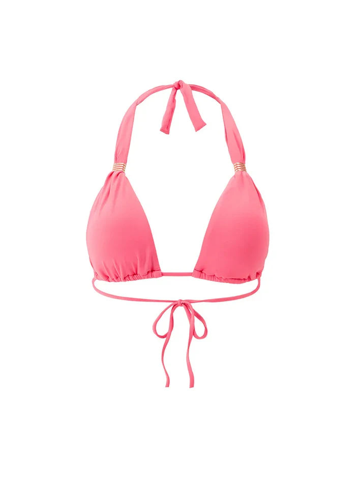 Swimwear Melissa Odabash Grenada Halter Bikini Top Coral Apoella