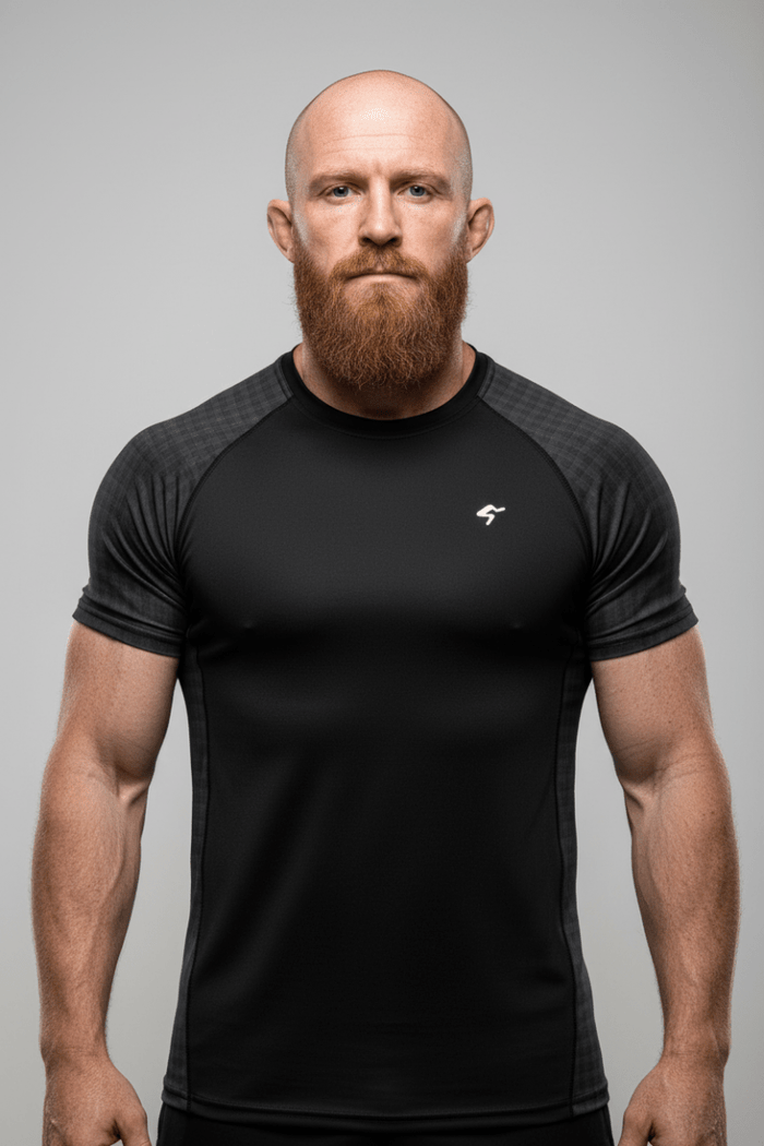 GymBum UK Shadow Check Rash Guard - Allen - Fitness