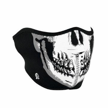 Half Mask Skull Glow In Dark: The ZAN Headgear Neoprene Half Face Mask features full coverage of the nose, chin, and cheeks w