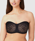 Halo Lace Strapless Underwire Bra: Black