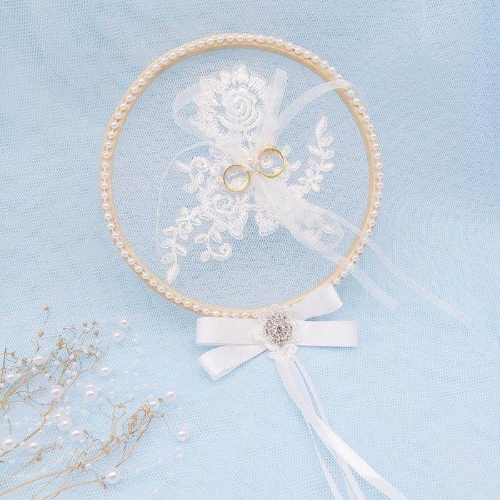 Handmade pearl bud ring pillow 599755872256 - COCOMELODY
