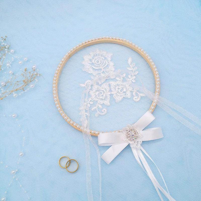 Handmade pearl bud ring pillow 599755872256 - COCOMELODY