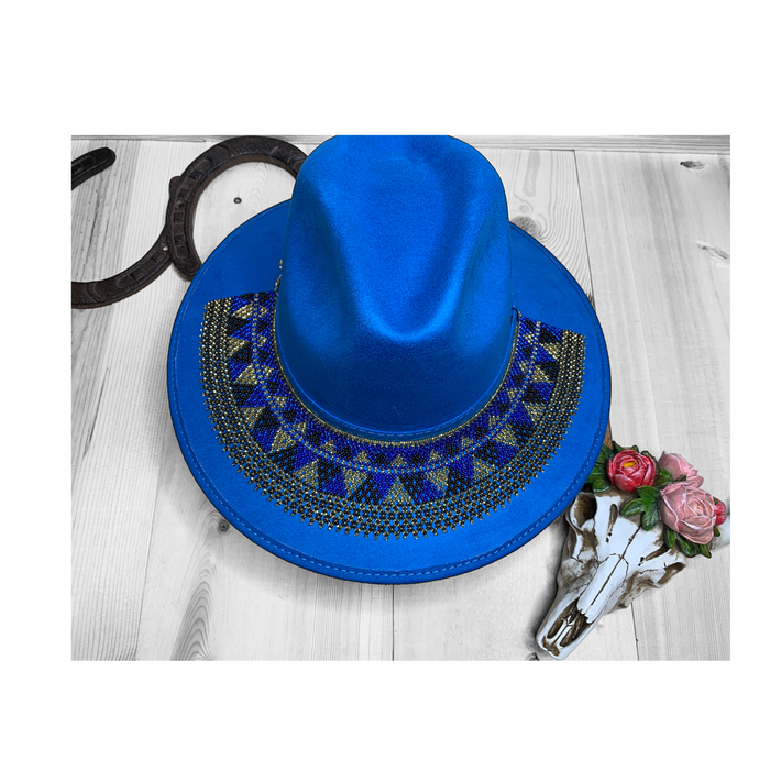 Hat with Beaded Hatband
