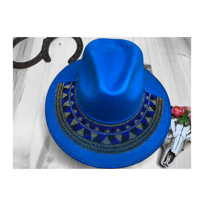 Hat with Beaded Hatband