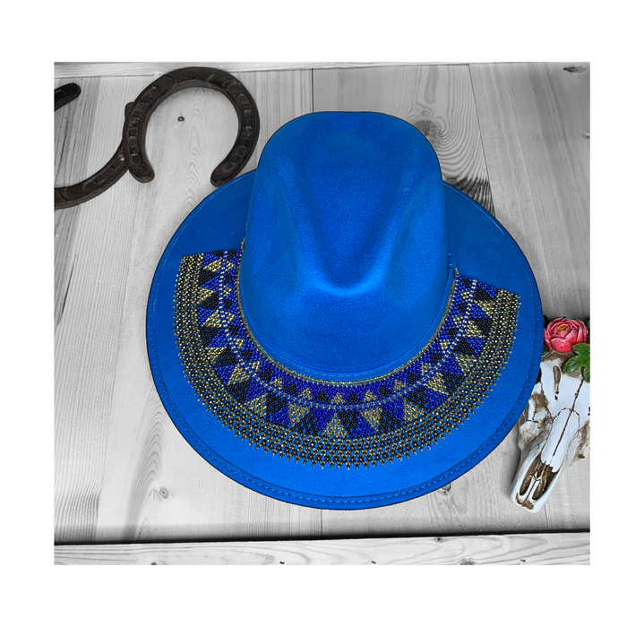 Hat with Beaded Hatband