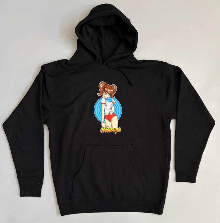 Hitchhiking Sakura HEAVYWEIGHT HOODED SWEATSHIRT - BLACK