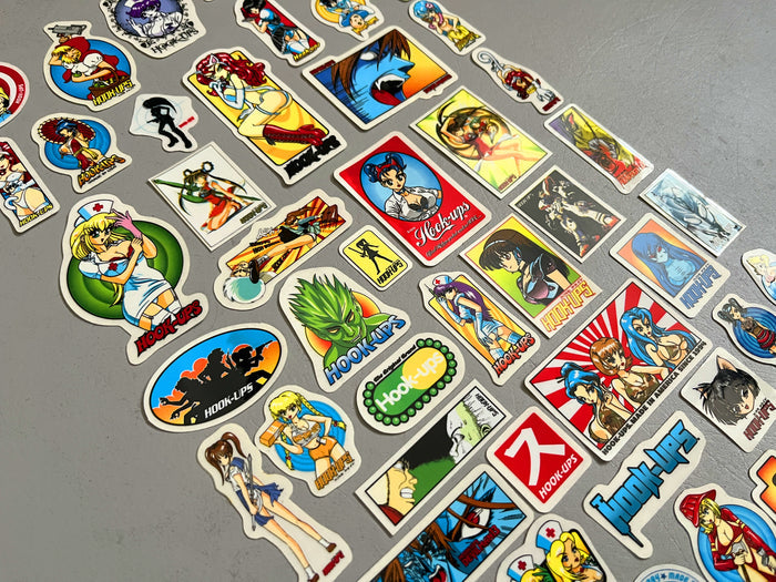hook-ups mini size sticker pack #3 of 50 small stickers