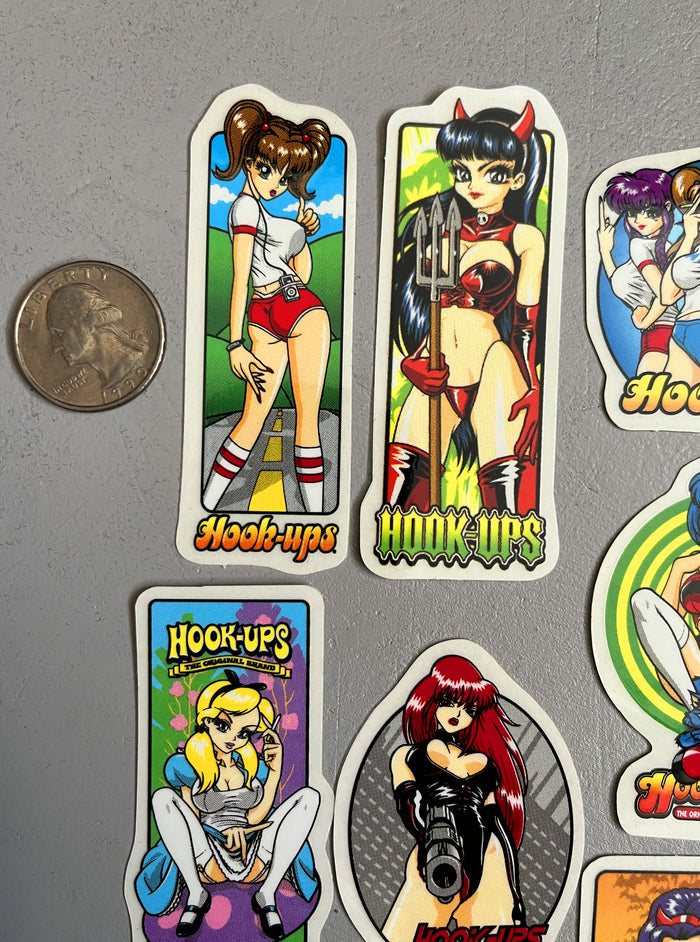 hook-ups mini size sticker pack #4 of 40 small stickers