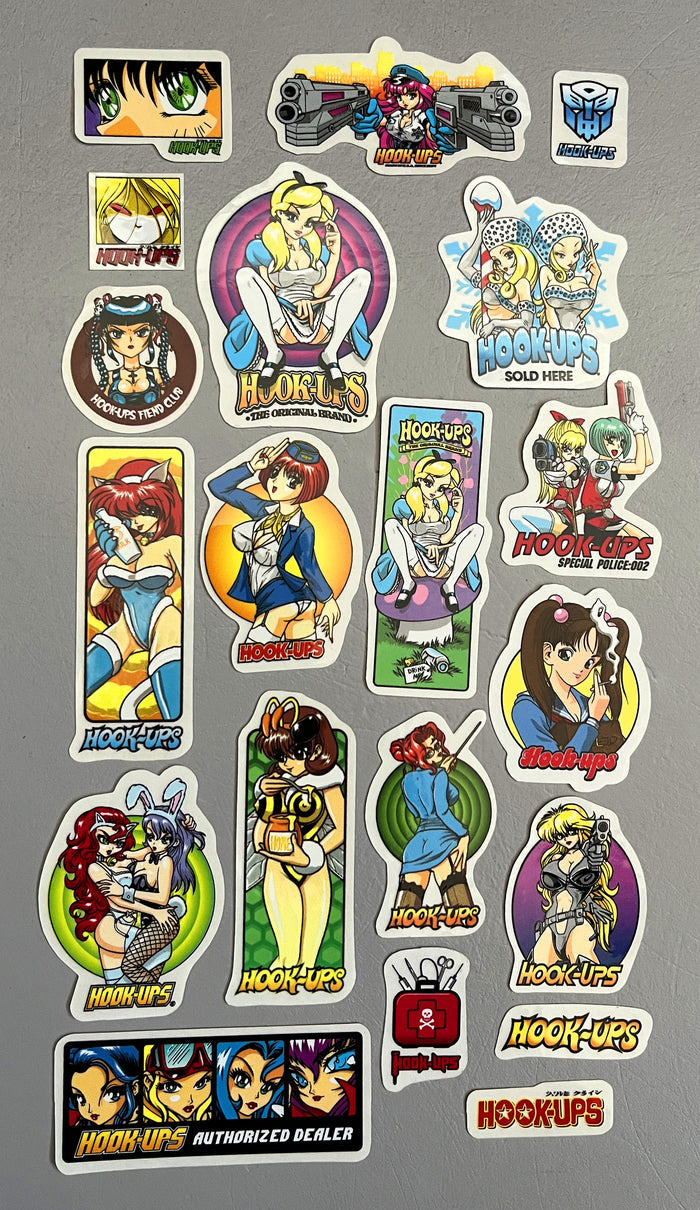 hook-ups mini size sticker pack #5 of 20 small stickers