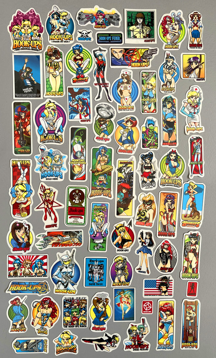 hook-ups mini size sticker pack #6 of 64 small stickers