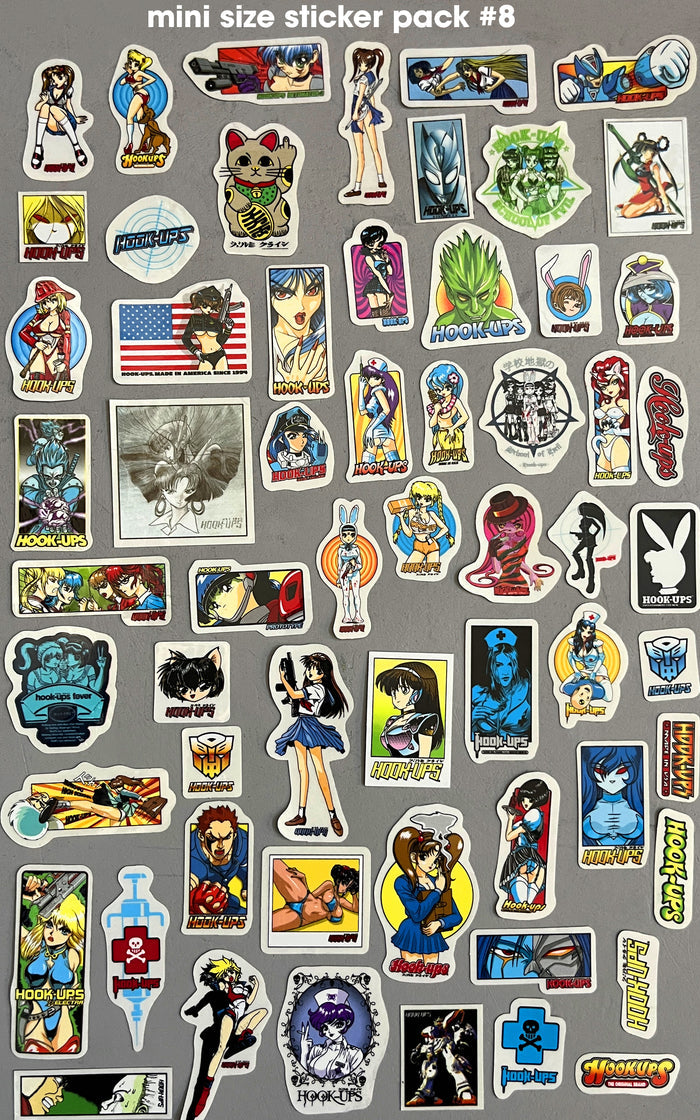 hook-ups mini size sticker pack #8 of 60 small stickers