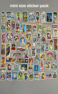 hook-ups mini size sticker pack of 70 small stickers