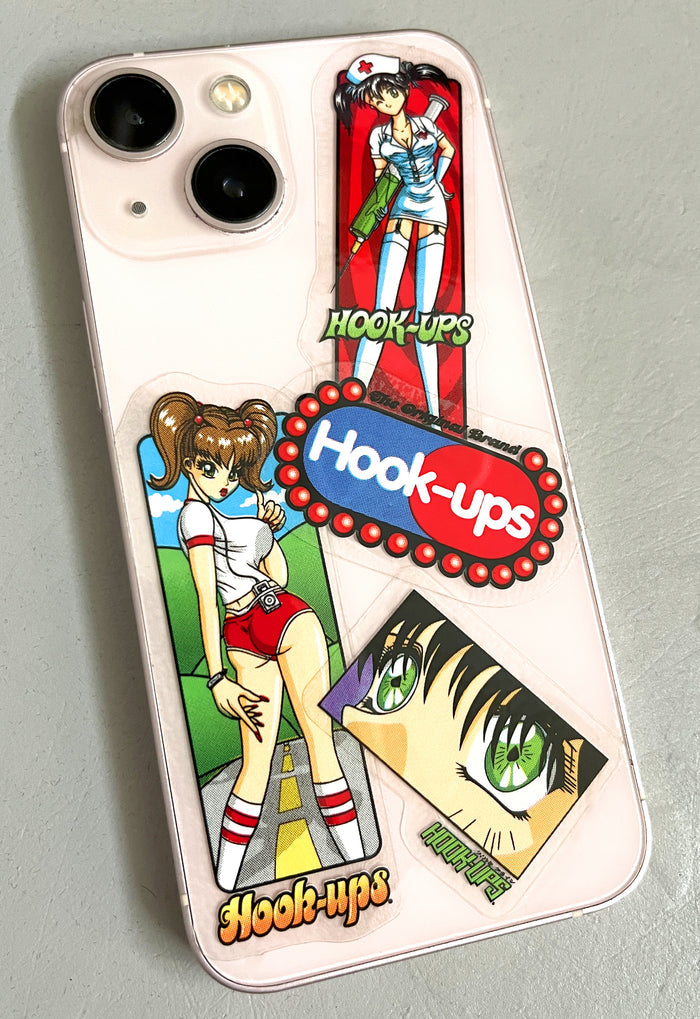 hook-ups mini size sticker pack of 70 small stickers