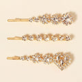 Hot fashion sweet diamond hair clip one word clip metal hair clip 656932865216 - COCOMELODY