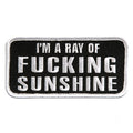 I'm a Ray of Fing Sunshine Patch 4 Inch: Description
Leathers I'm A Ray of Sunshine Embroidered 4" x 2" Patch A 4"W x 2"H emb