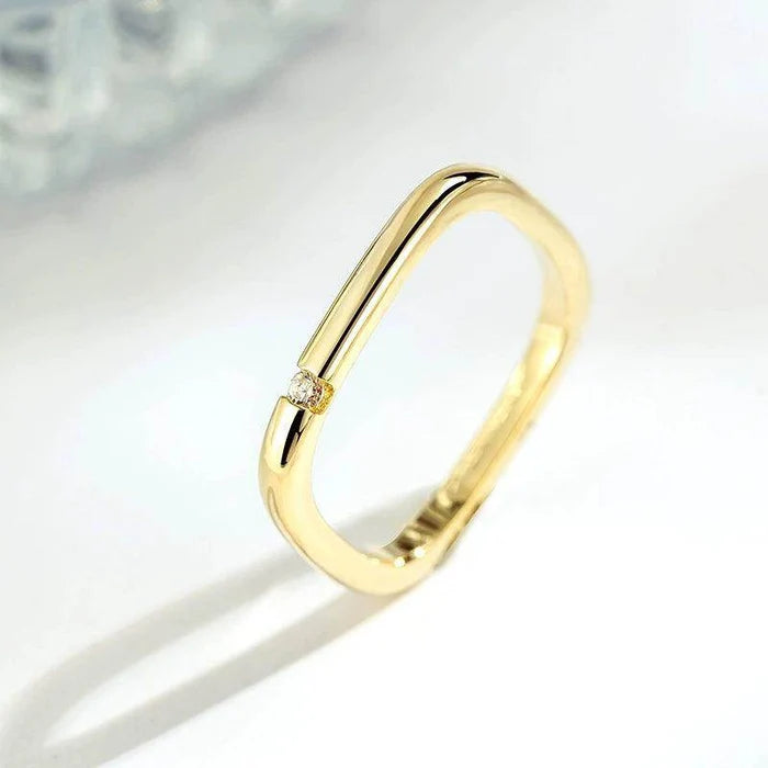 Index finger sterling silver ring small square ring personality couple ring 635585616929 - COCOMELODY