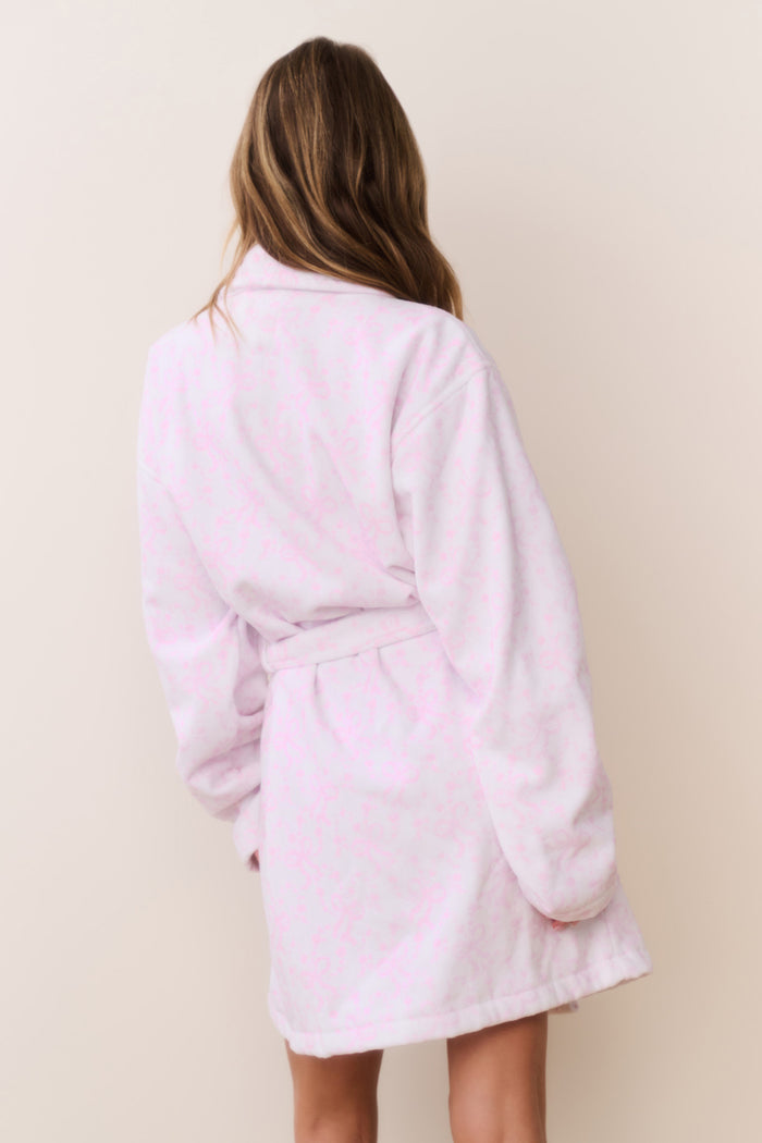 Indie Cotton Bow Print Bath Robe
