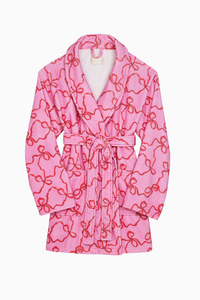 Indie Cotton Bow Print Bath Robe