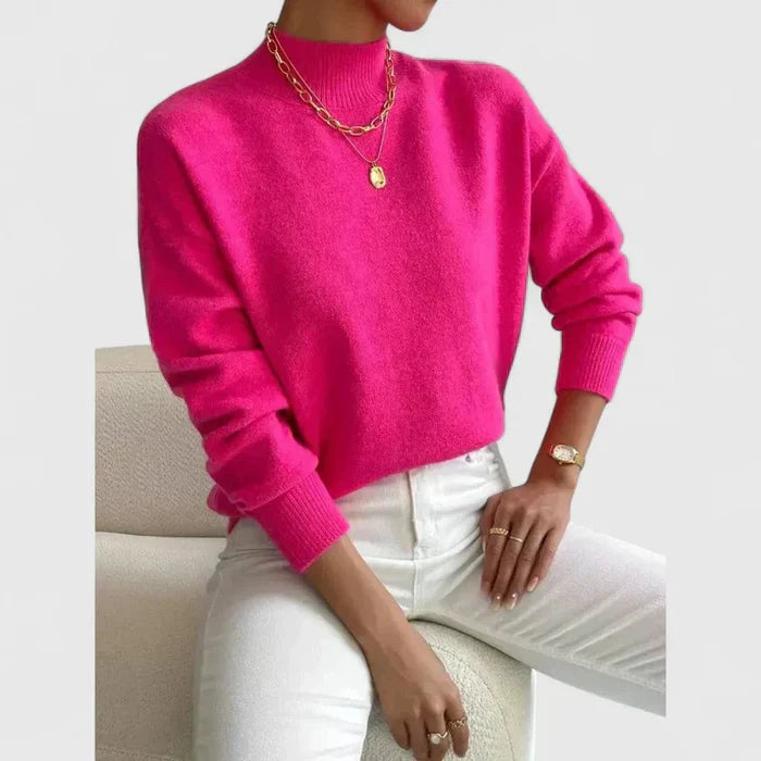 Isla - Cozy Pink Knit Sweater