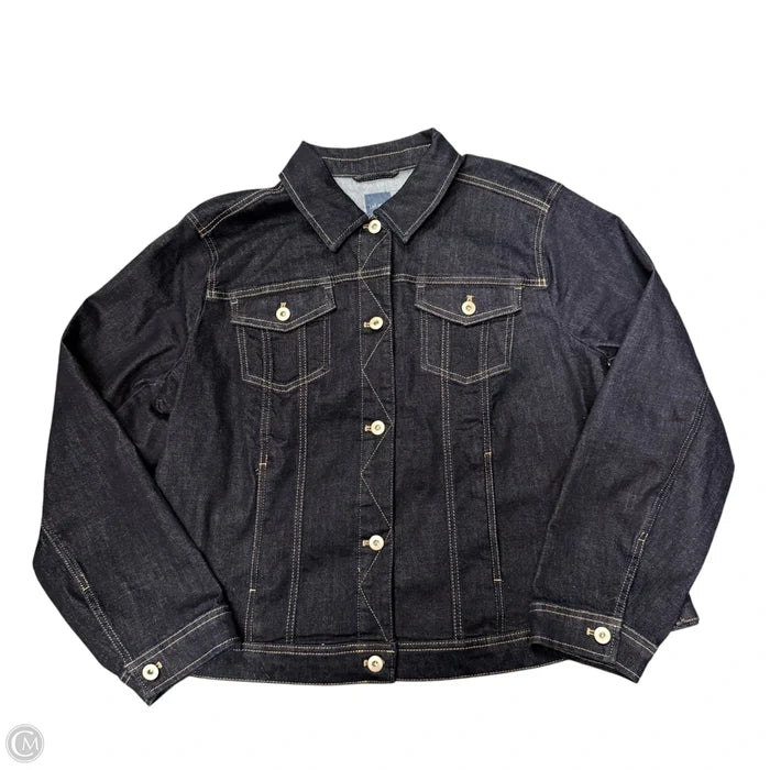 Jacket Denim By J. Jill In Blue Denim, Size: Xl