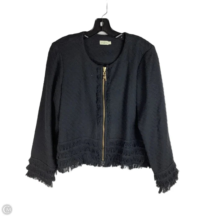 Jacket Designer By Spartina In Grey, Size: L