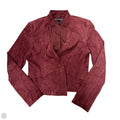 Jacket Leather By White House Black Market In Maroon, Size: S