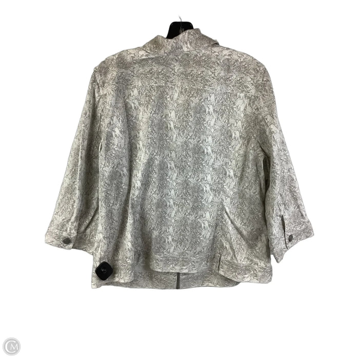 Jacket Other By Chicos In Snakeskin Print, Size: 3 (XL)