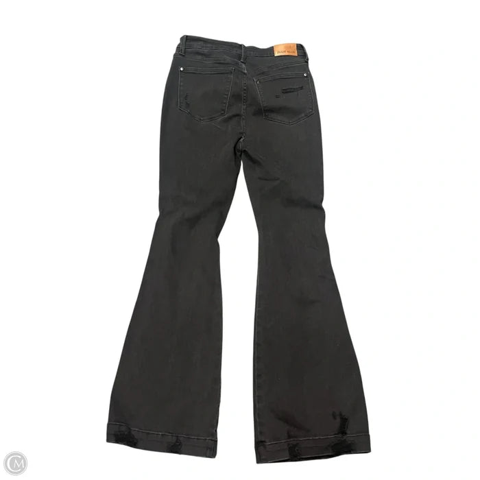Jeans Flared By Judy Blue In Black Denim, Size: 10