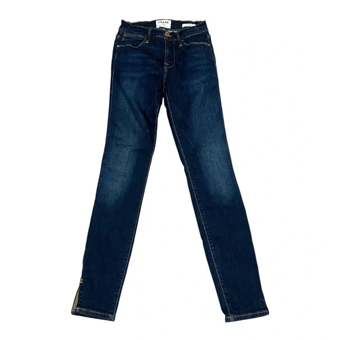 Jeans Skinny By Frame In Blue Denim, Size: 2