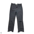 Jeans Straight By Abercrombie And Fitch In Black Denim, Size: 6