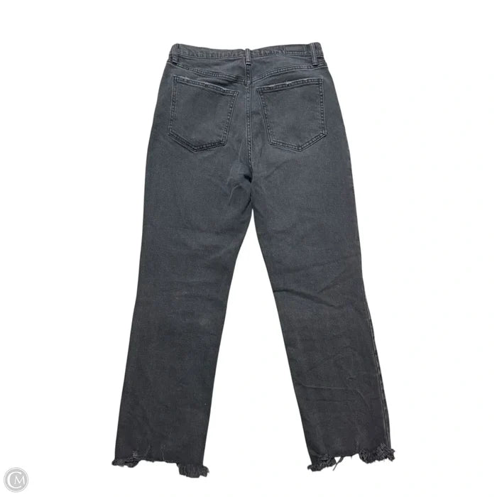 Jeans Straight By Abercrombie And Fitch In Black Denim, Size: 6