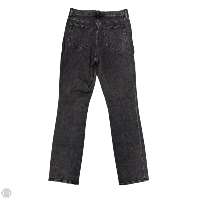 Jeans Straight By Abercrombie And Fitch In Black Denim, Size: 8