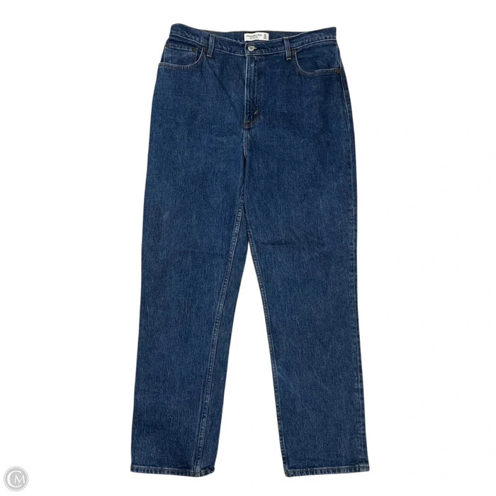 Jeans Straight By Abercrombie And Fitch In Blue Denim, Size: 12
