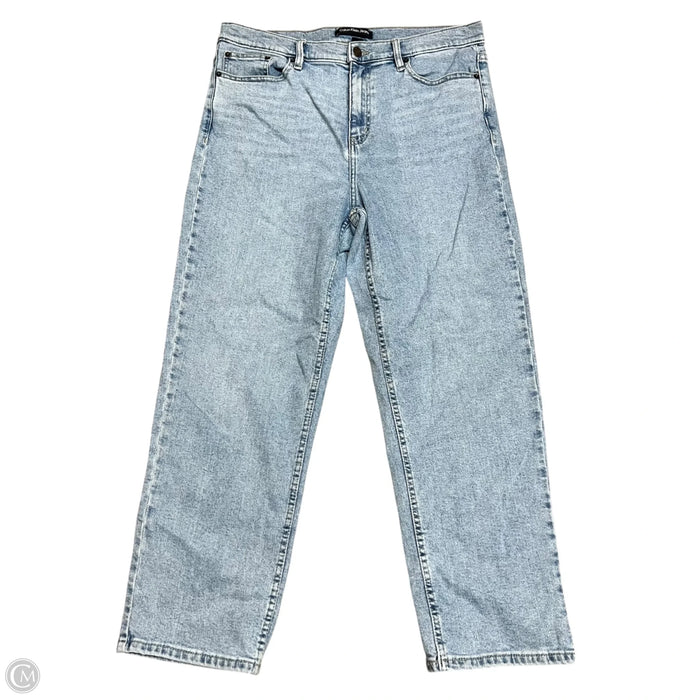 Jeans Straight By Calvin Klein In Blue Denim, Size: 12