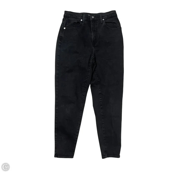 Jeans Straight By Levis In Black Denim, Size: 10