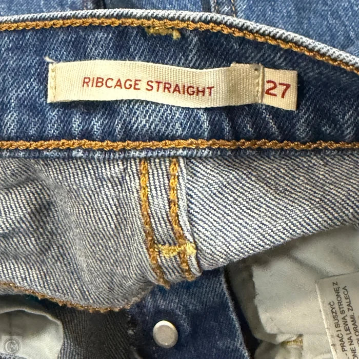 Jeans Straight By Levis In Blue Denim, Size: 4