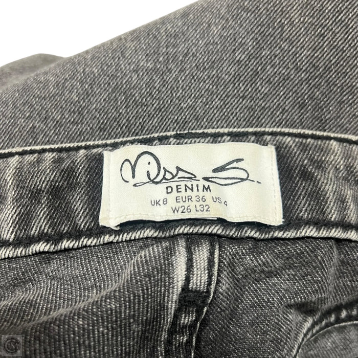 Jeans Straight By Miss S In Black Denim, Size: 4