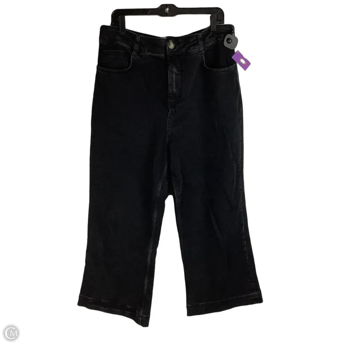 Jeans Straight By Pilcro In Black Denim, Size: 14 (32)