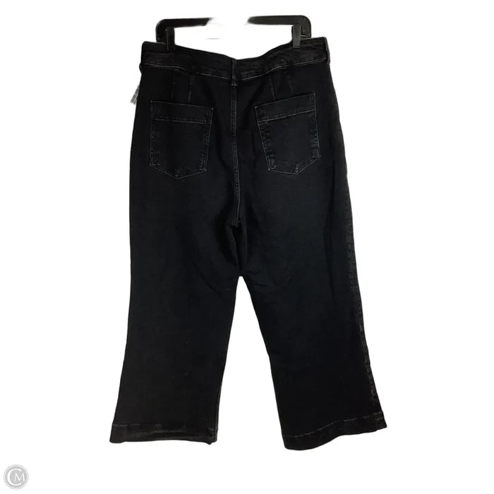 Jeans Straight By Pilcro In Black Denim, Size: 14 (32)