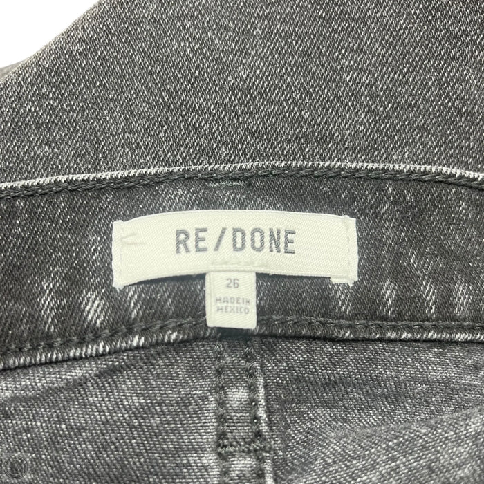 Jeans Straight By Redone In Black Denim, Size: 2
