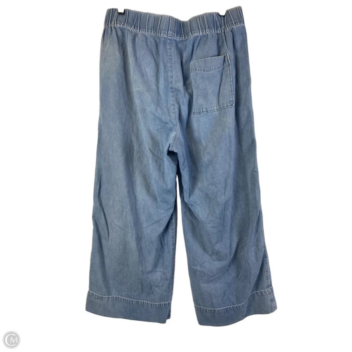Jeans Wide Leg By J. Crew In Blue Denim, Size: L