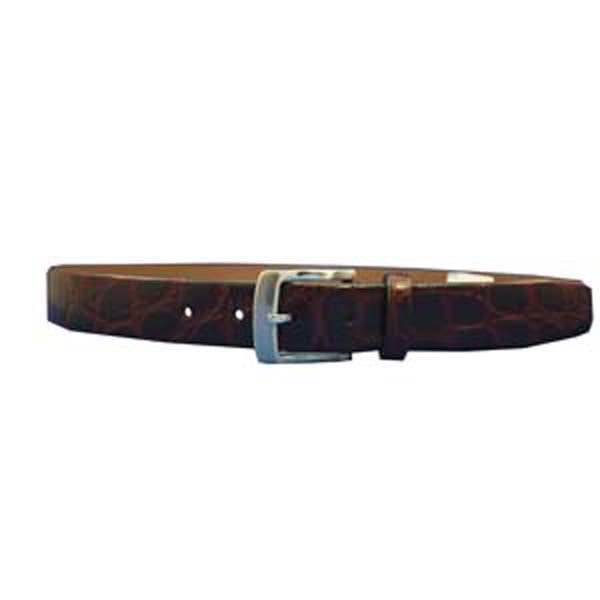Joseph Abboud Croc Belt-Brn: Description Joseph Abboud genuine leather dark brown belt with a crocodile pattern