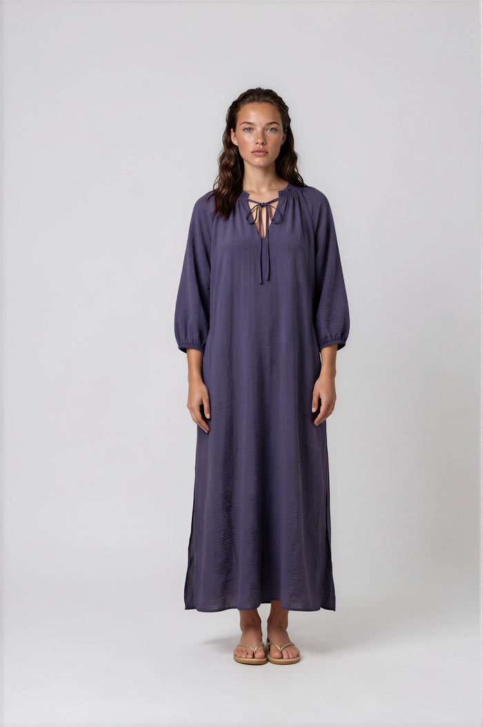 Caftans APLA Kappa Chi Wrinkle Caftan Navy Apoella