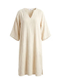 Caftans APLA Kappa VI Shiny Caftan Ecru Apoella