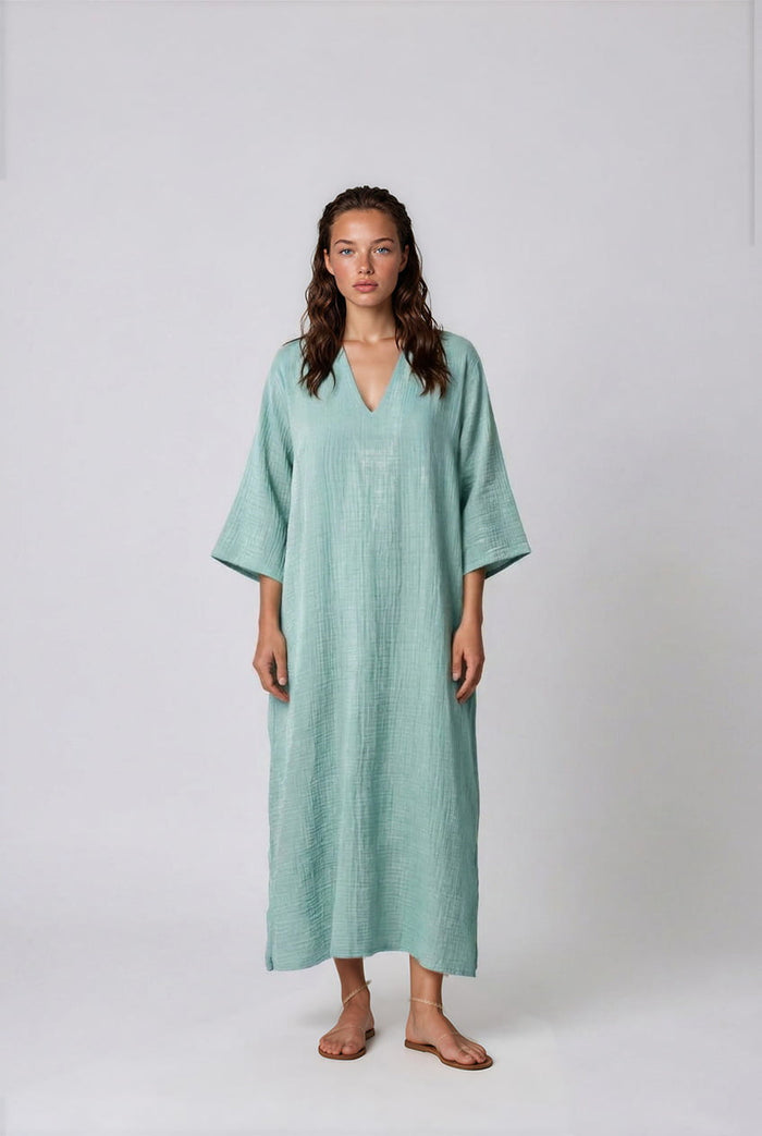 Caftans APLA Kappa VI Shiny Caftan Mint Apoella