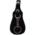 Key Ring Leather Basket Weave Backing