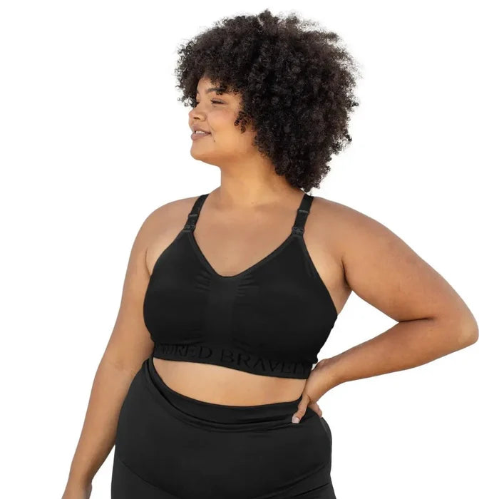 Kindred Bravely Sublime® Hands-Free Pumping & Nursing Sports Bra Black - Donna Bruschi, IBCLC
